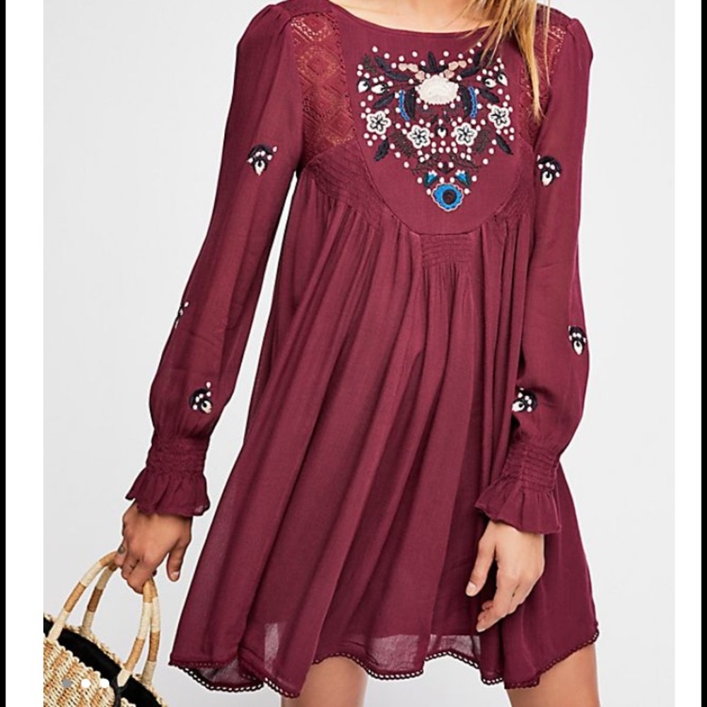Free People Moya Embroidered Dress